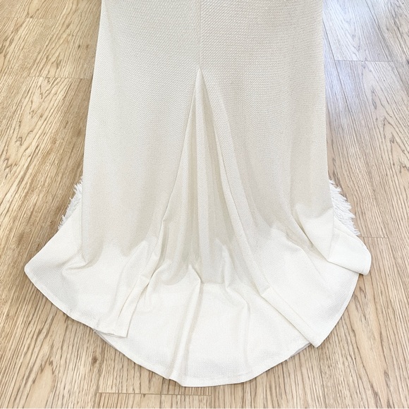 NWT Small White sparkly mermaid bodycon backless prom formal black tie gown - Picture 7 of 8